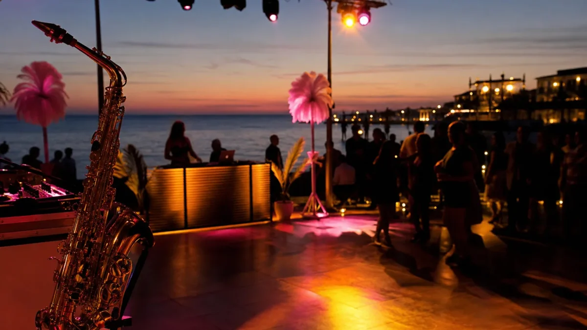 DJ Doris, François Sax et les Show Girls au Grau d'Agde