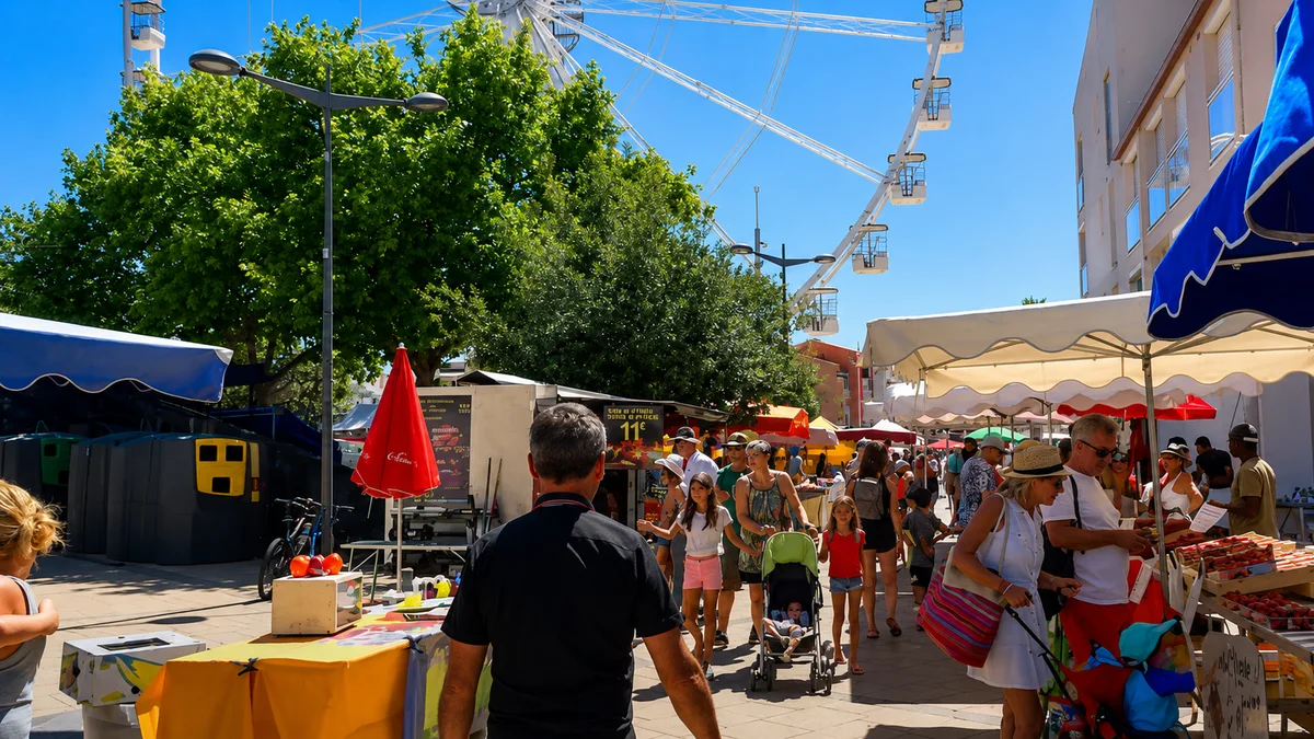 Cap d'Agde - Le marché des produits du terroir anime les mardis de l'été au Cap d'Agde #capdagde